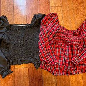 Girls ruched blouse set